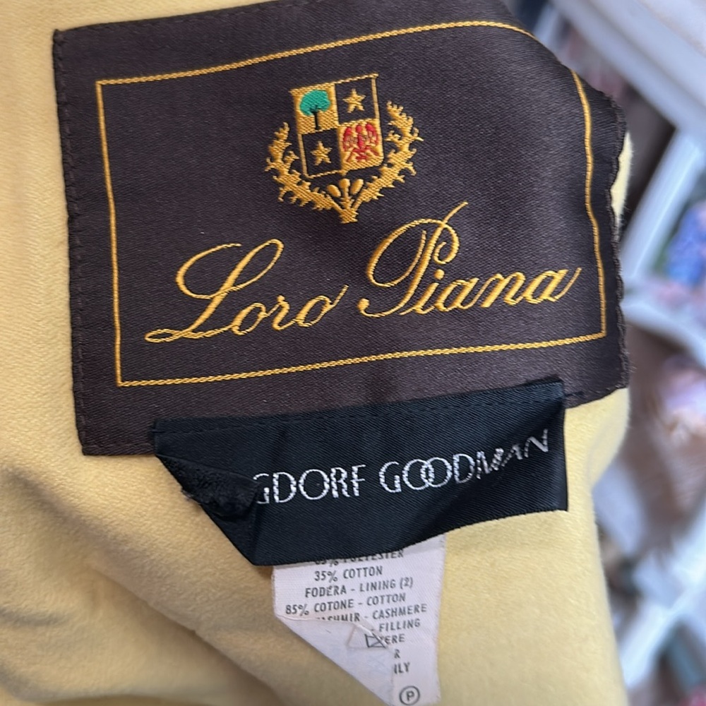 [Loro Piana] Black Jacket Olympic 1992 Plaid Lining - Size Large - Picture 9 of 11